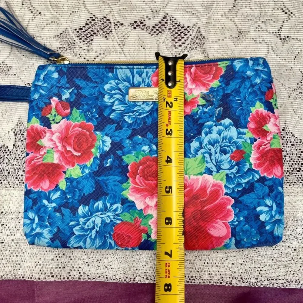The Pioneer Woman Heritage Floral Cosmetic Travel Bag Makeup Tote Wristlet
